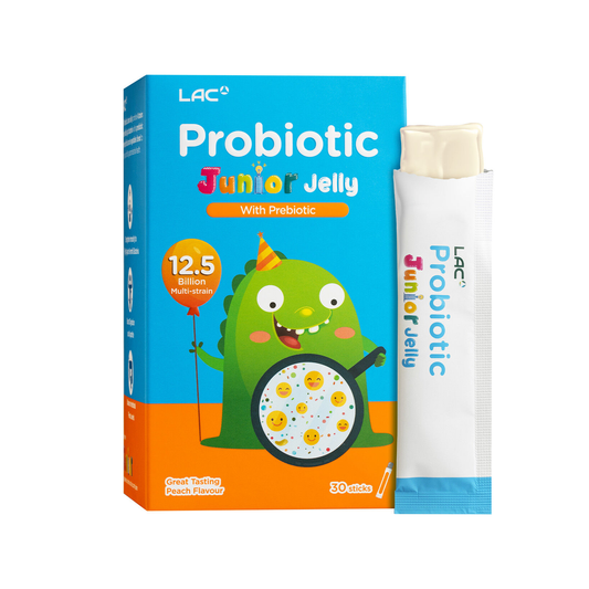 LAC Probiotic Junior Jelly Digestive Support Peach Flavor 15g x 30 Sticks