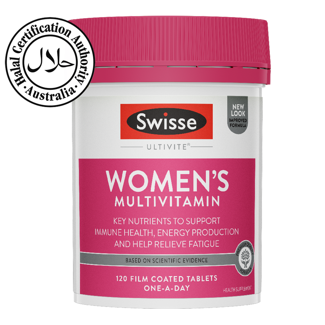 Swisse Ultivite Women’s Multivitamin - New Look & Improved Formulation (120 Tabs) Halal