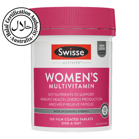 Swisse Ultivite Women’s Multivitamin - New Look & Improved Formulation (120 Tabs) Halal