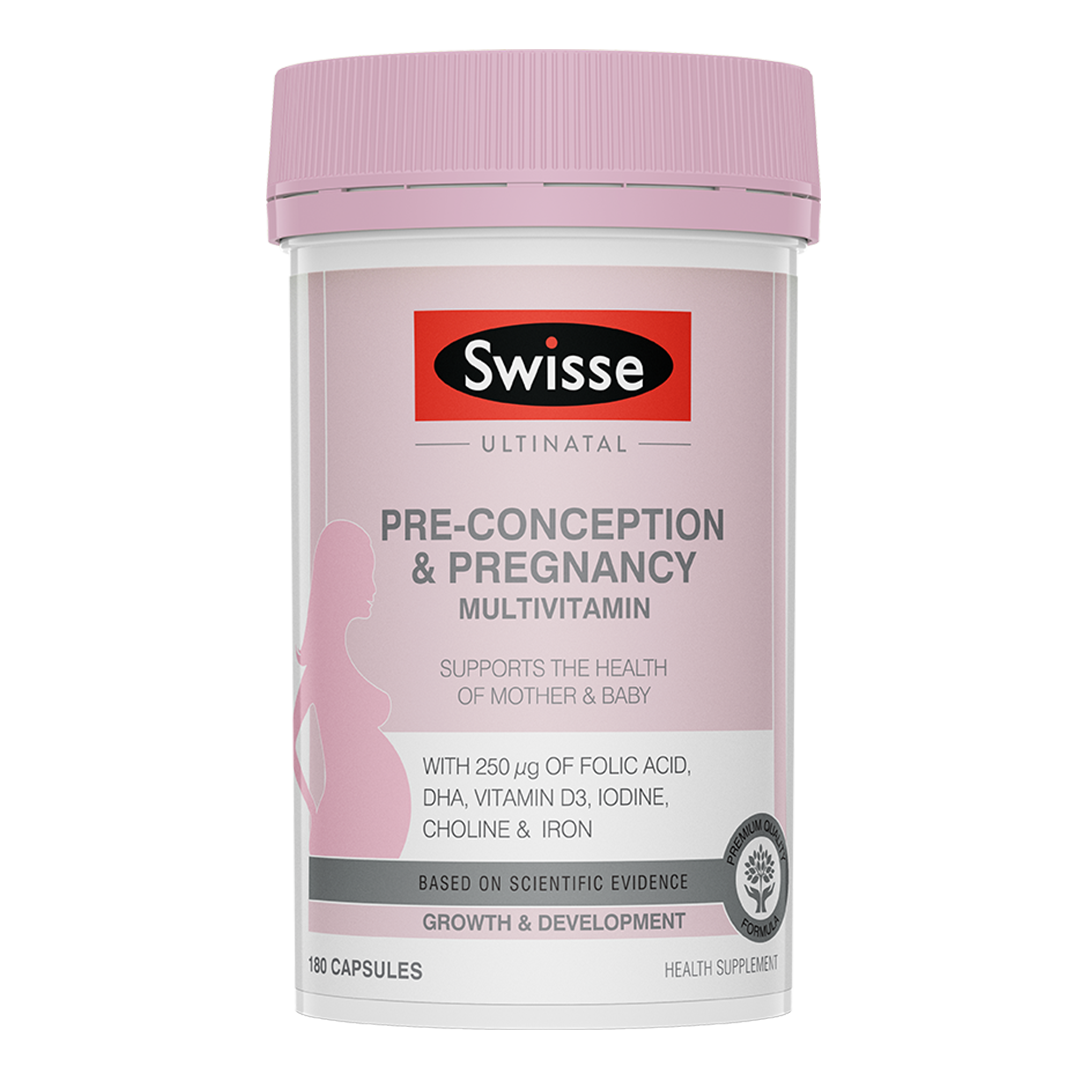 Swisse Ultinatal Pre-Conception and Pregnancy Multivitamin (180 Caps)