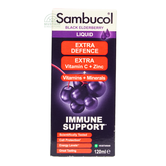 Sambucol Black Elderberry Extra Defence Immune Support Liquid Vegan 120ml