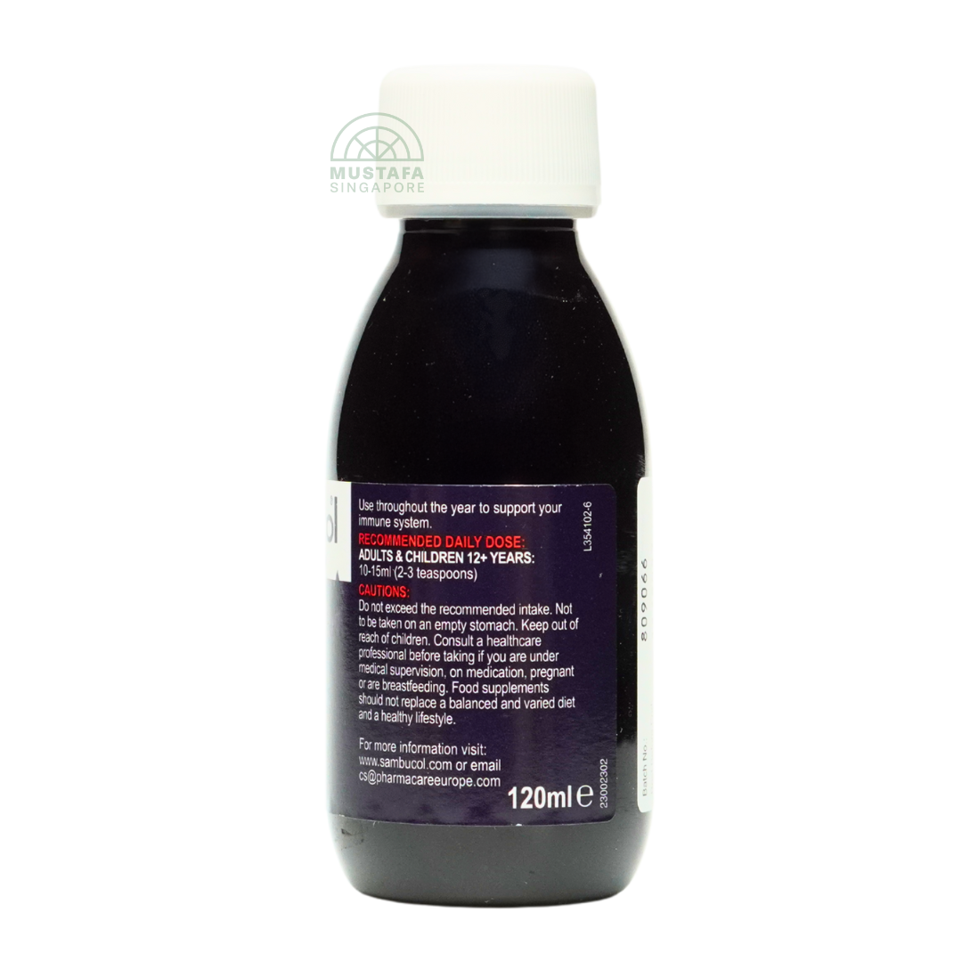 Sambucol Black Elderberry Extra Defence Immune Support Liquid Vegan 120ml