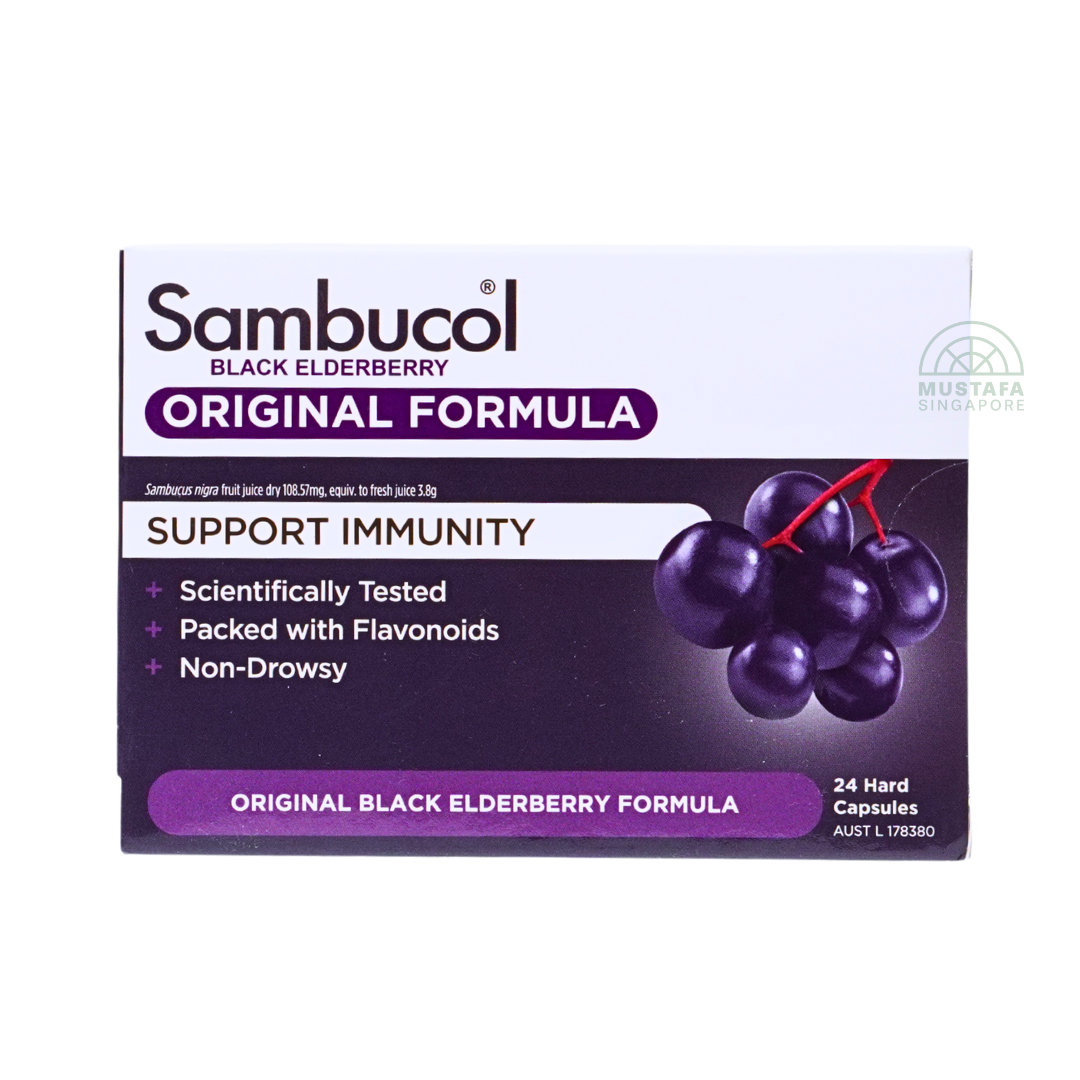 Sambucol Black Elderberry Original Formula Support Immunity 24 Hard Capsules