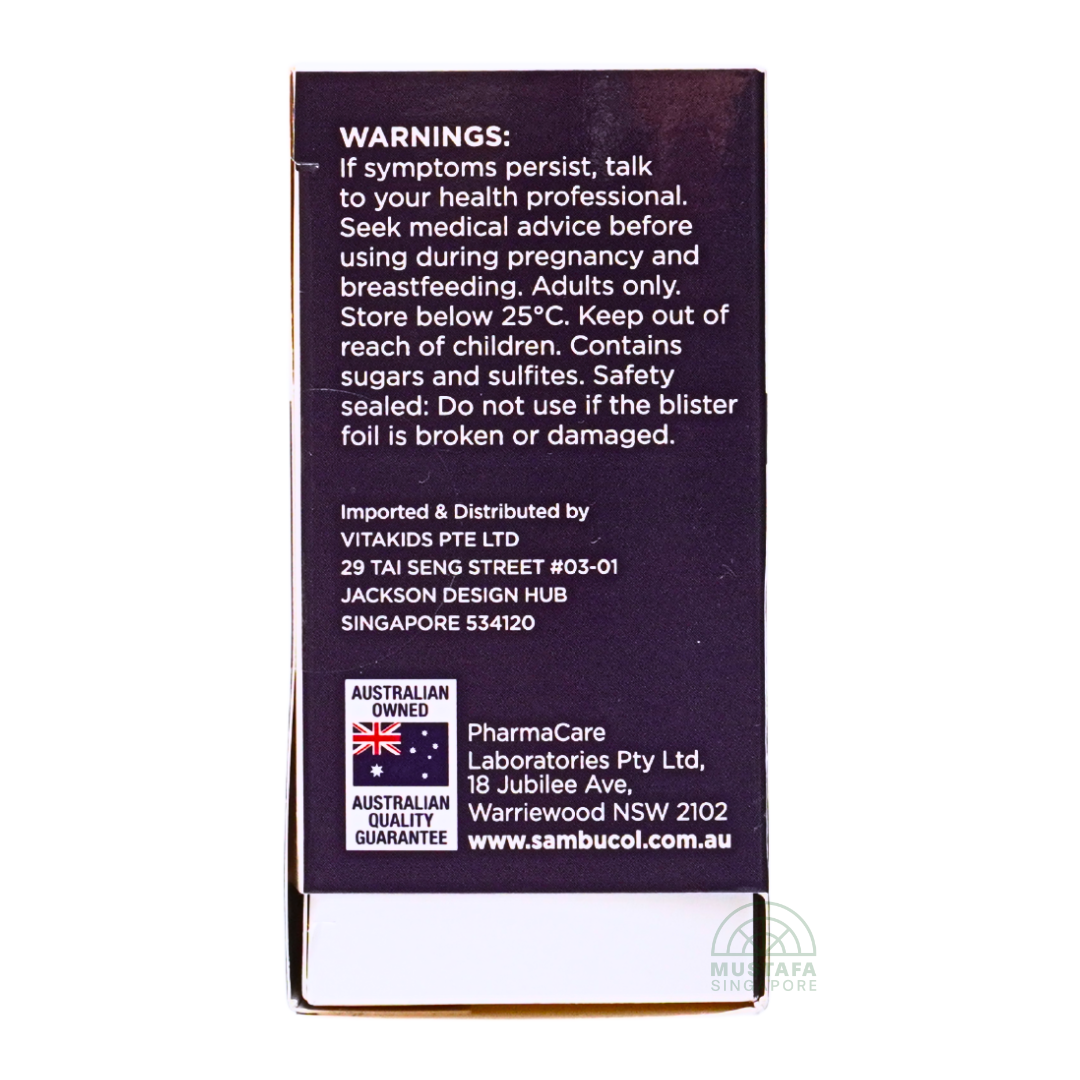 Sambucol Black Elderberry Original Formula Support Immunity 24 Hard Capsules