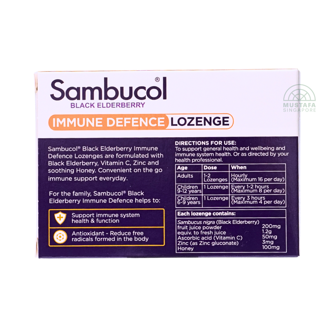 Sambucol Black Elderberry Immune Defence Lozenge 20 Soft Lozenges