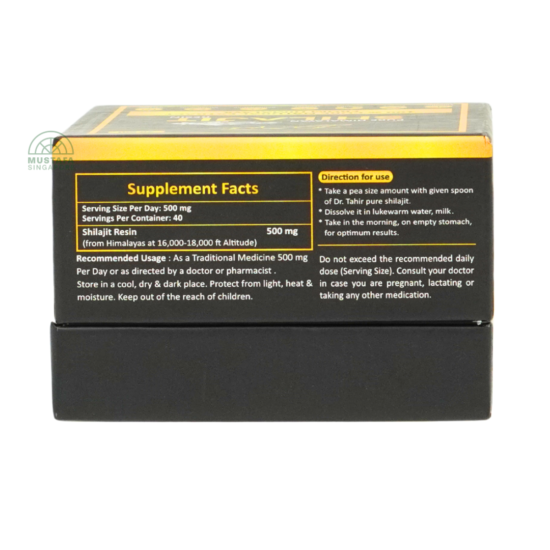 Dr Tahir Pure Himalayan Shilajit Resin 20g