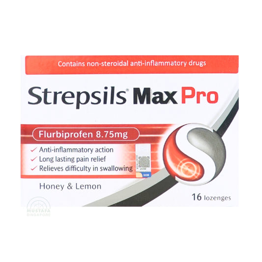 Strepsils Lozenges for Relief for Sore Throat Max Pro (Honey & Lemon) 16s