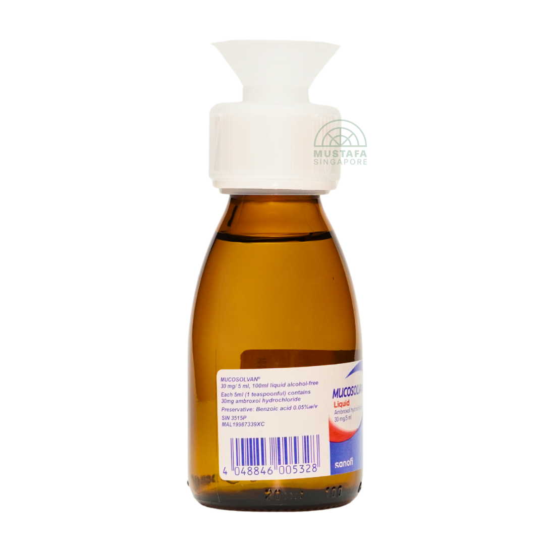 Mucosolvan Liquid Strawberry Flavour Ambroxol Hydrochloride 100ml