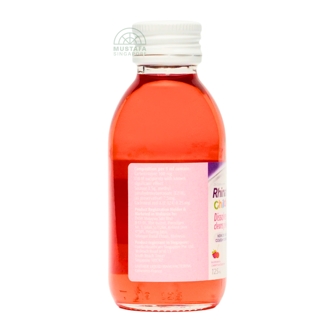 Rhinathiol Children Non Drowsy Cough Formula Syrup (Raspberry & Cherry Flavour) 125ml