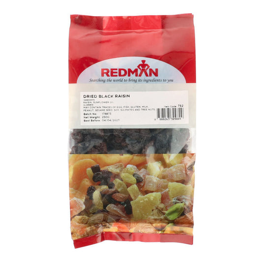 Redman Dried Black Raisins 250g