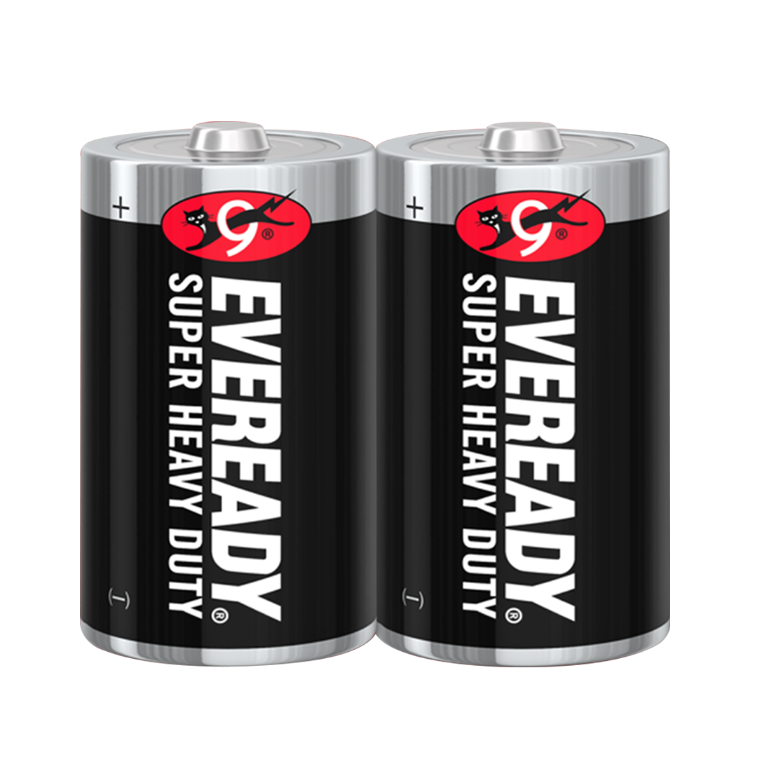 Eveready D Batteries Black x 2