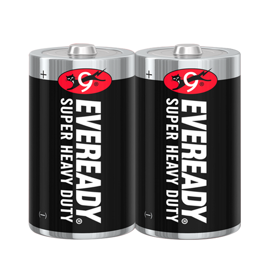 Eveready D Batteries Black x 2