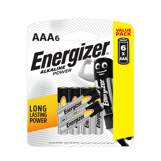 Energizer AAA Batteries E92 x 6