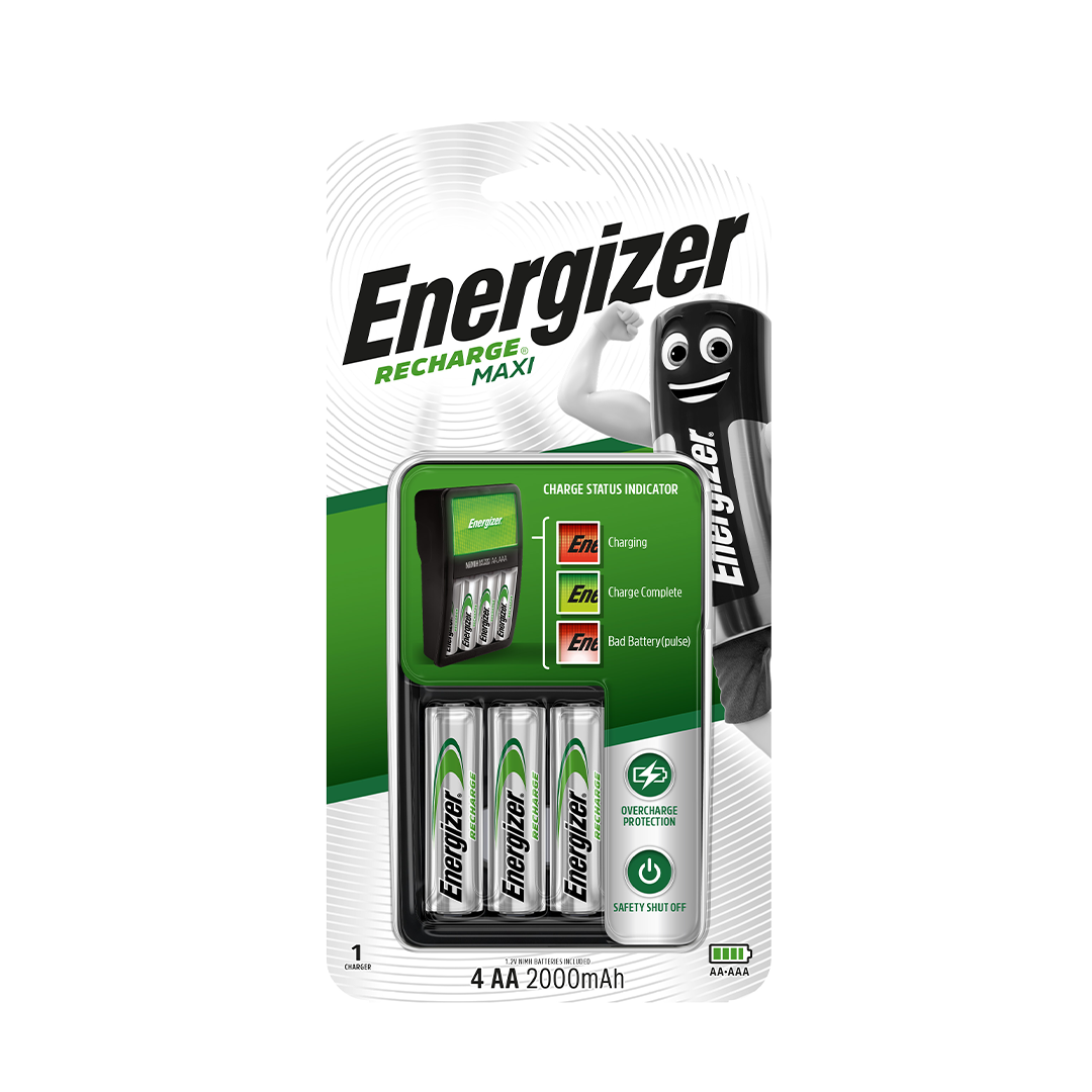 Energizer Recharge Maxi 4 AA batteries + 1 charging pack