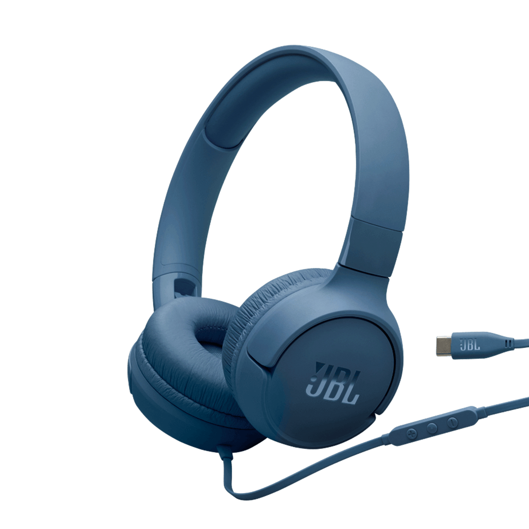 JBL Tune 520 C Over Ear Headphones (Blue)