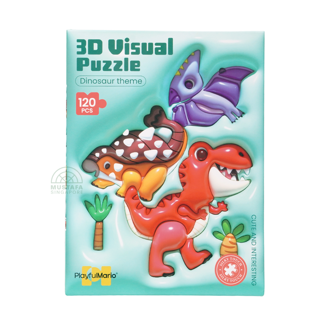 PlayfulMario 3D Visual Puzzle Dinosaur Theme 120 Pieces