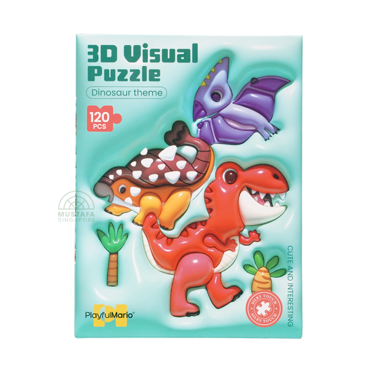 PlayfulMario 3D Visual Puzzle Dinosaur Theme 120 Pieces