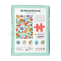 PlayfulMario 3D Visual Puzzle Dinosaur Theme 120 Pieces