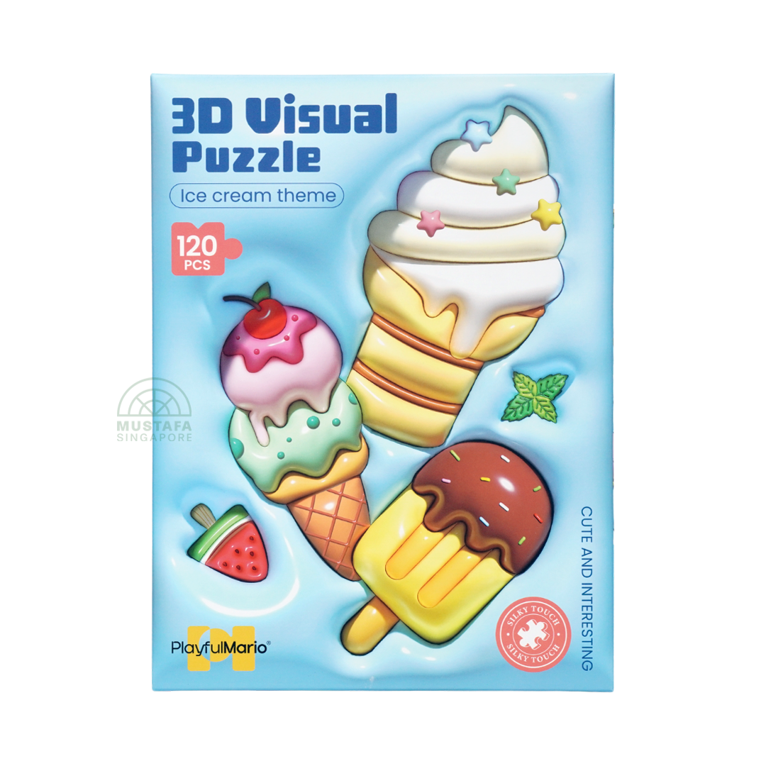 PlayfulMario 3D Visual Puzzle Ice Cream Theme 120 Pieces