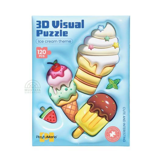 PlayfulMario 3D Visual Puzzle Ice Cream Theme 120 Pieces