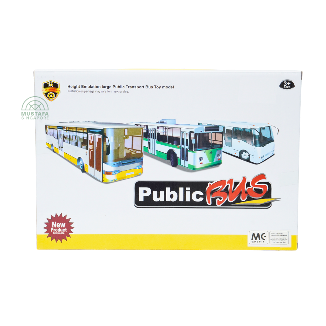 Generic Public Bus Transport Toy Set Friction Powered (2-Pack)