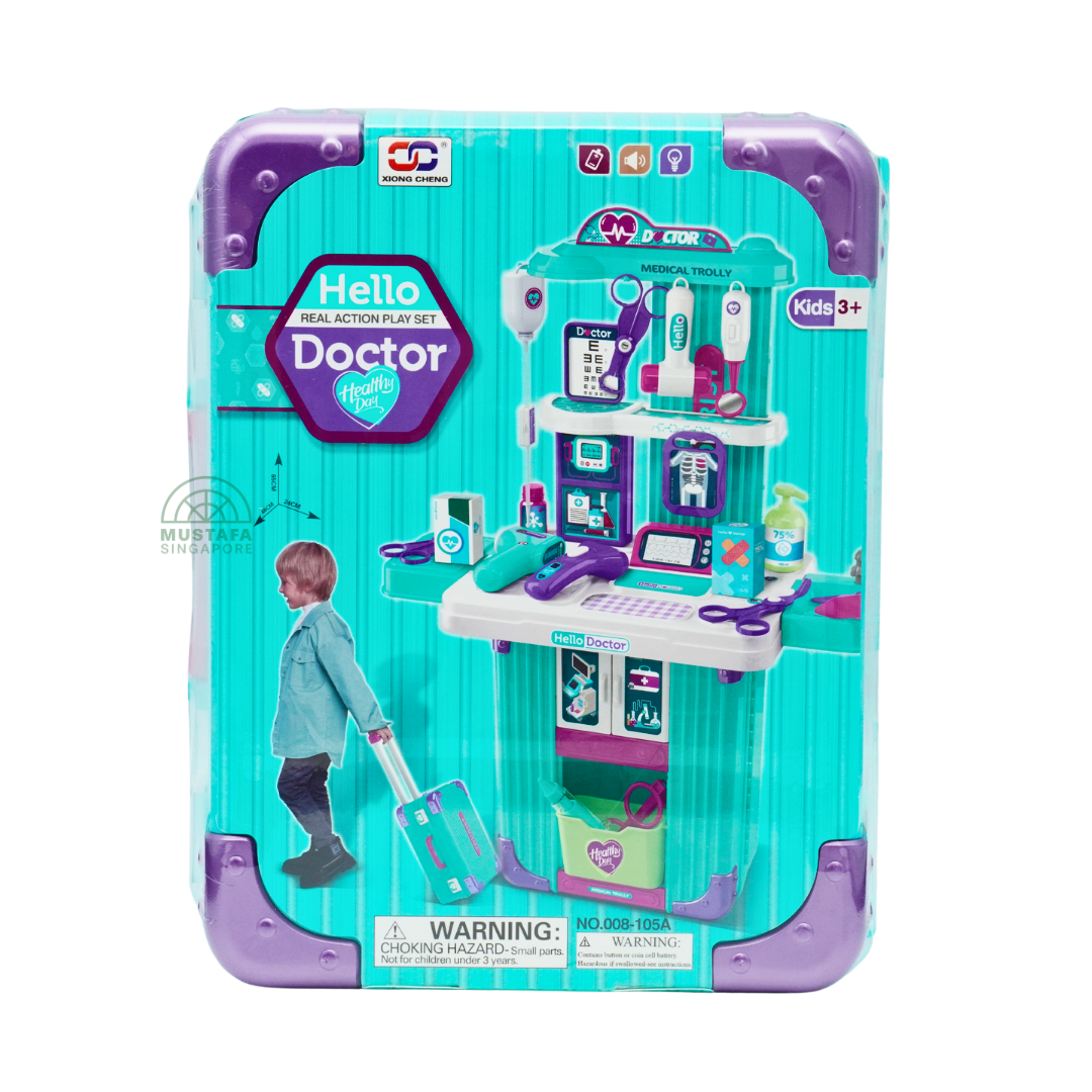 Xiong Cheng Hello Doctor Medical Trolley Real Action Play Set