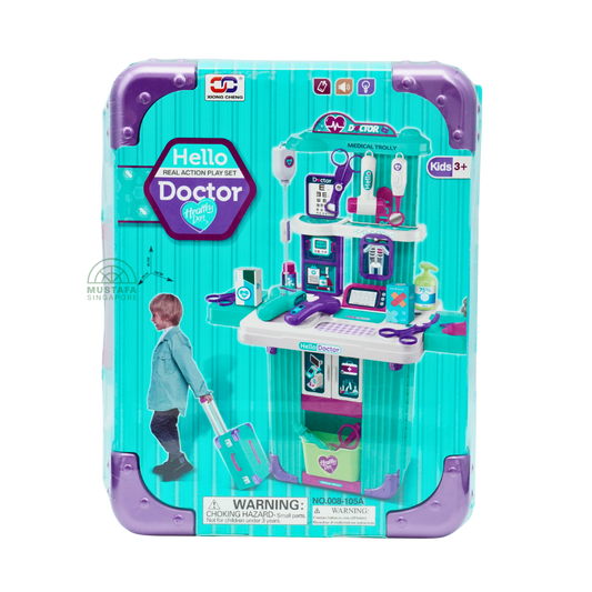 Xiong Cheng Hello Doctor Medical Trolley Real Action Play Set