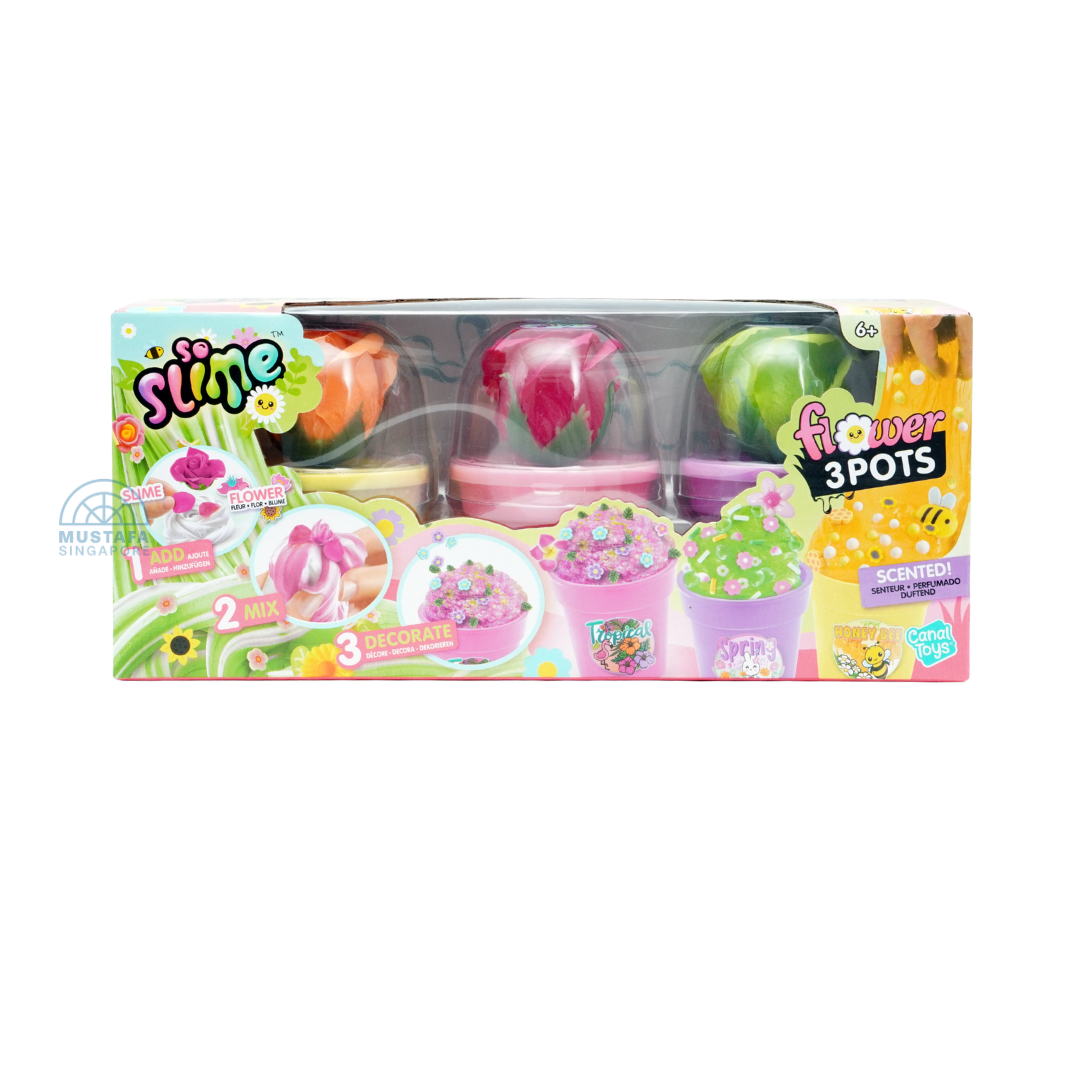 Canal Toys Flower 3 Pots Scented Slime