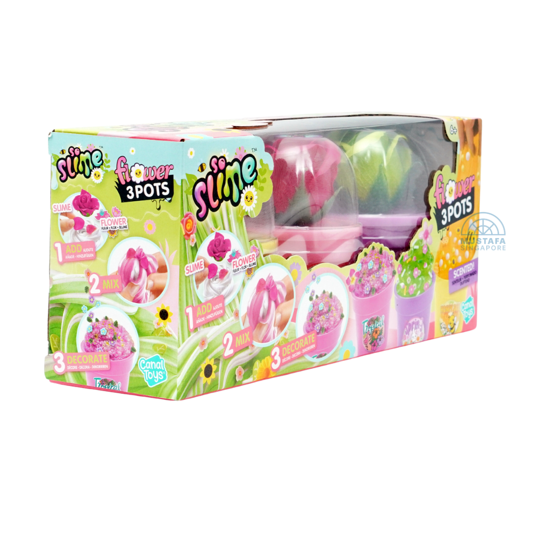 Canal Toys Flower 3 Pots Scented Slime