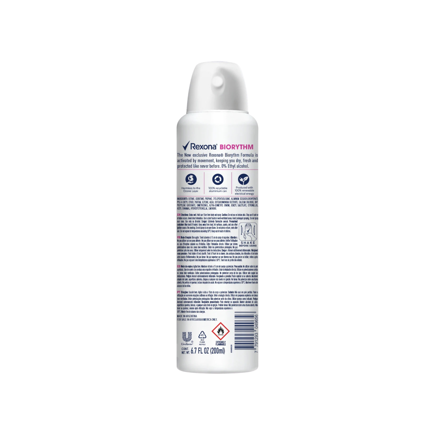Rexona Women Motion Activated Deodorant Spray Biorythm 200ml