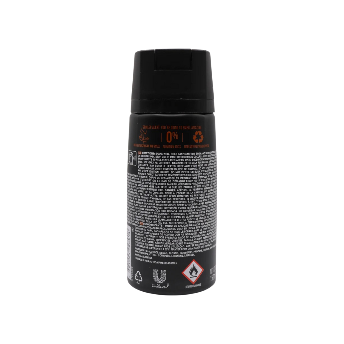 Axe 48h Non Stop Fresh with Odour Protection Musk Deodorant Body Spray Canela & Ambar 150ml