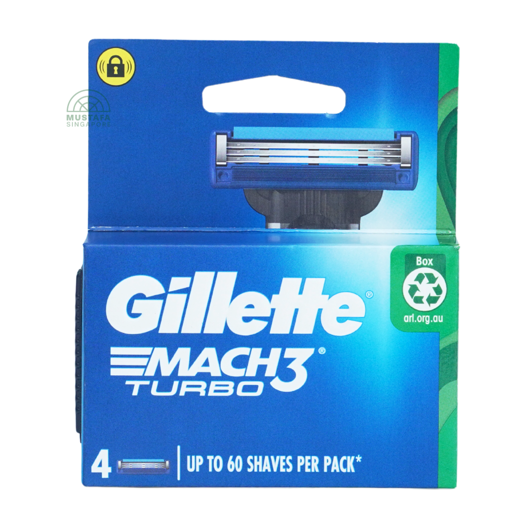 Gillette Mach3 Turbo 3D (Razor Blade Refill 4s)