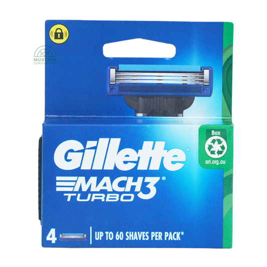 Gillette Mach3 Turbo 3D (Razor Blade Refill 4s)