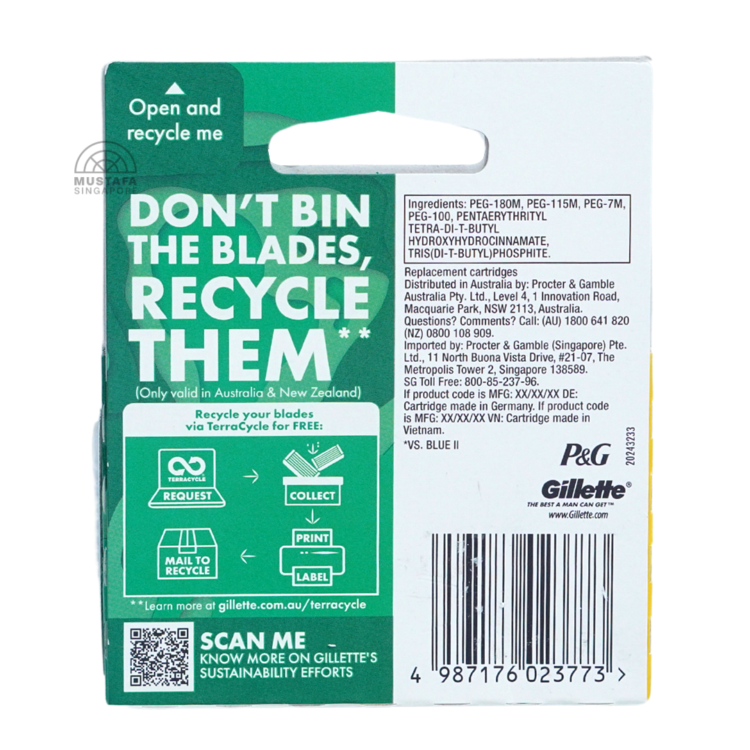 Gillette Proshield 5 (Razor Blade Refill 4s)