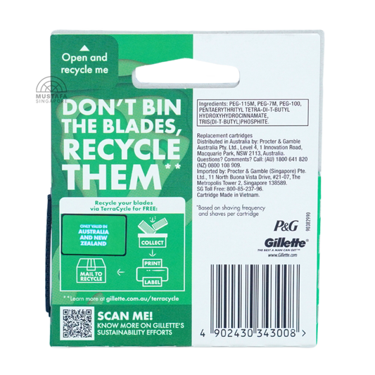 Gillette Mach 3 Sensitive (Razor Blade Refill 8s)