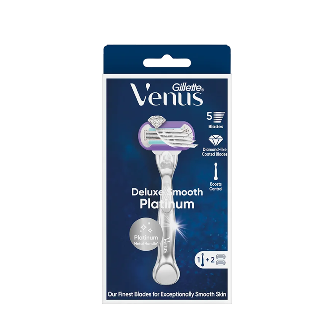 Gillette Venus Delux Smooth Platinum Razor 2up