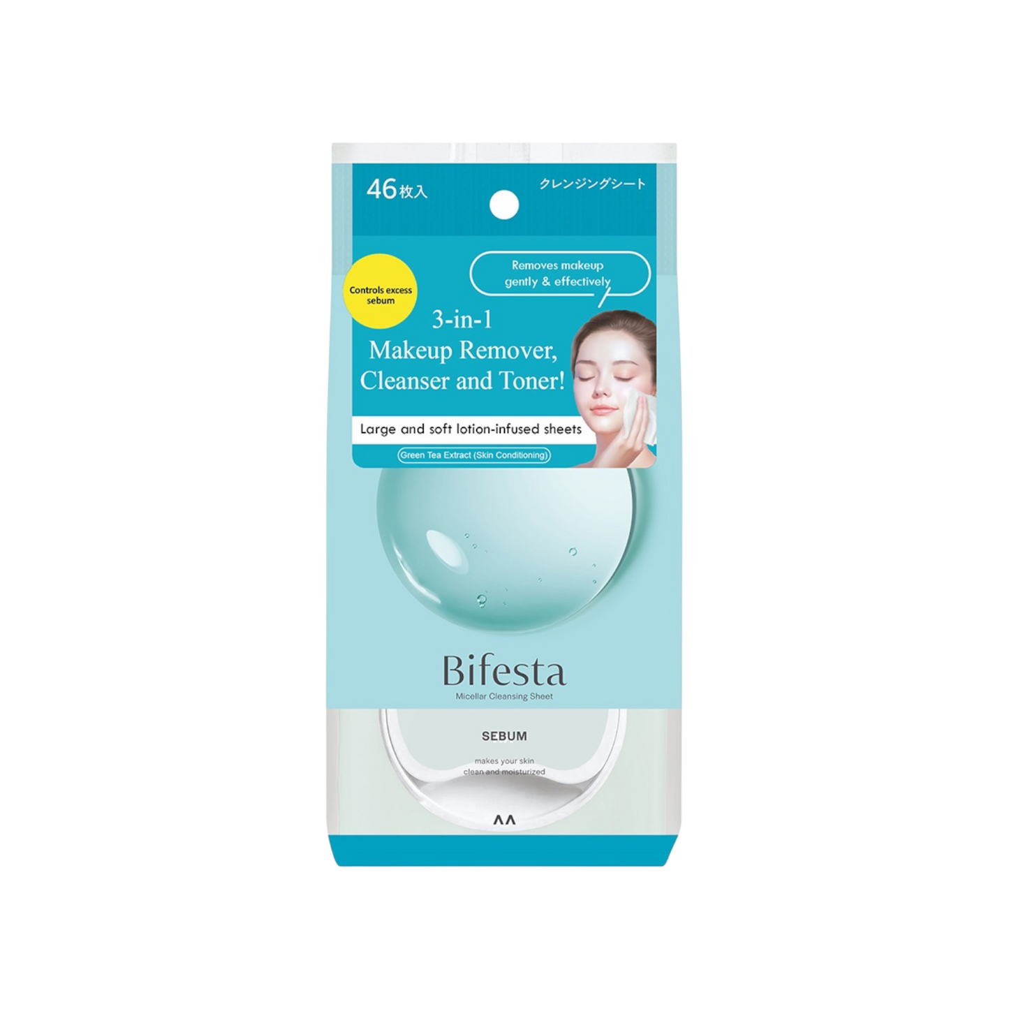 Bifesta Cleansing Sheet Sebum 46s