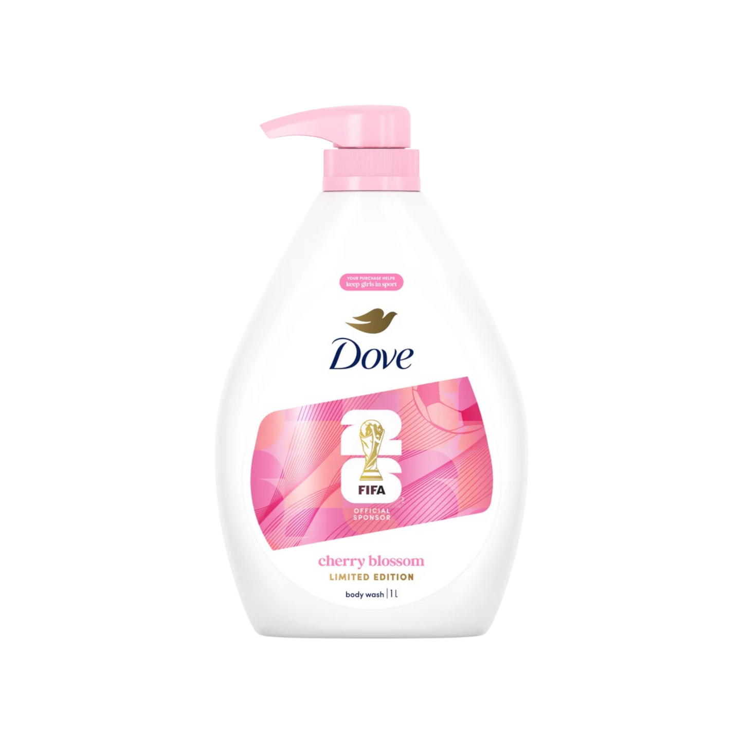 Dove FIFA Special Edition Cherry Blossom Body Wash 1L