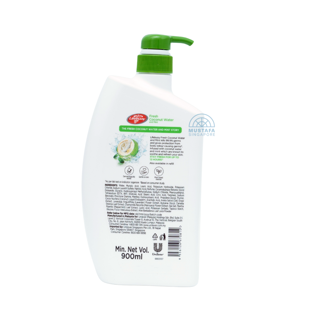 Lifebuoy Body Wash Fresh Coconut Water and Mint 900ml