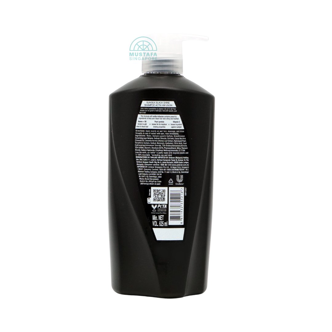 Sunsilk Shampoo Black Shine 625ml