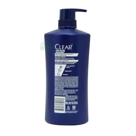 Clear Men Shampoo Cool Sport Menthol 650ml