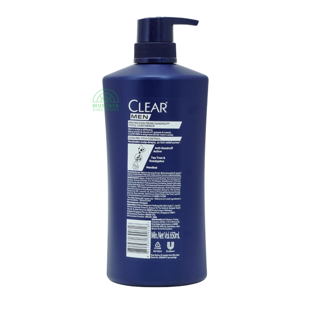 Clear Men Shampoo Cooling Itch Control 650ml