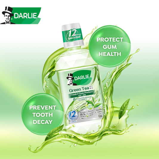 Darlie Green Tea Mouthwash Alcohol Free 500ml