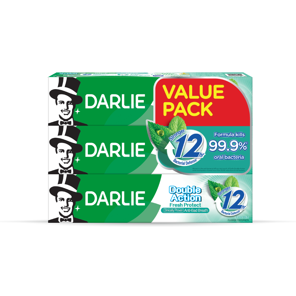 Darlie Double Action Fresh Protect Toothpaste Value Pack 3s X 140g