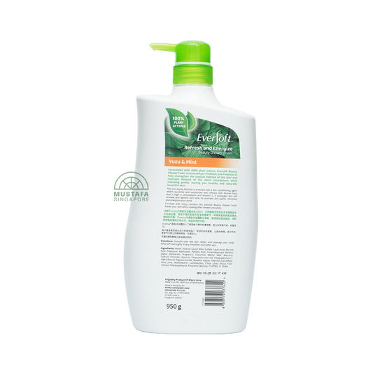 Eversoft Shower Foam Yuzu & Mint 950ml