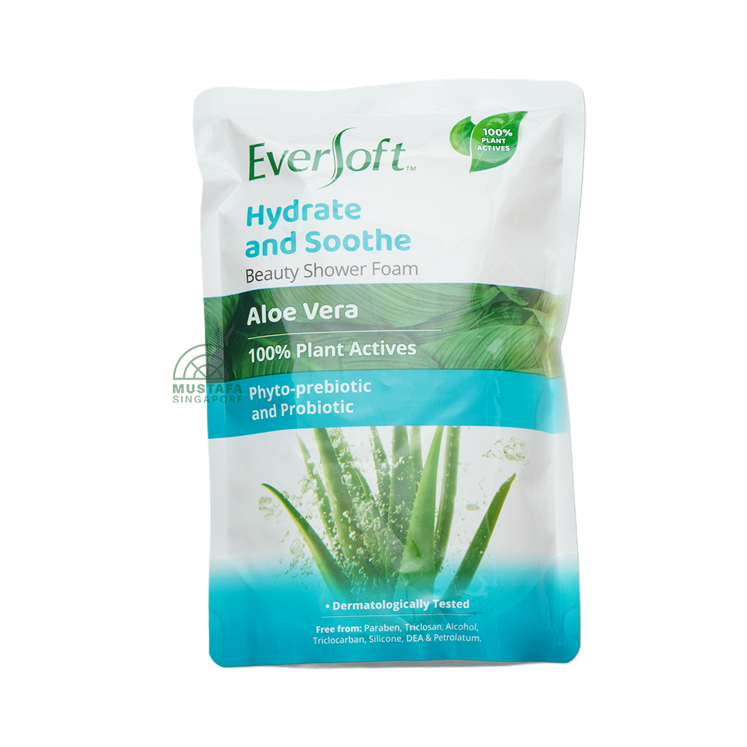 Eversoft Shower Foam Refill Pouch Aloe Vera & Vitamins A & E 800ml