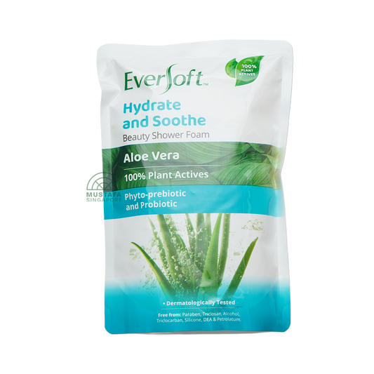 Eversoft Shower Foam Refill Pouch Aloe Vera & Vitamins A & E 800ml
