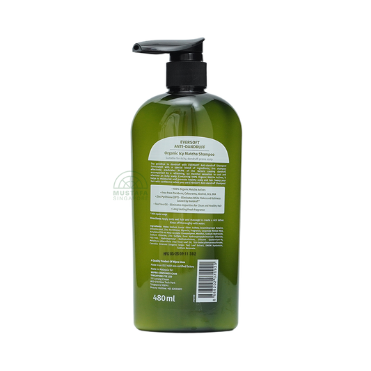 Eversoft Organic Shampoo Matcha 480ml