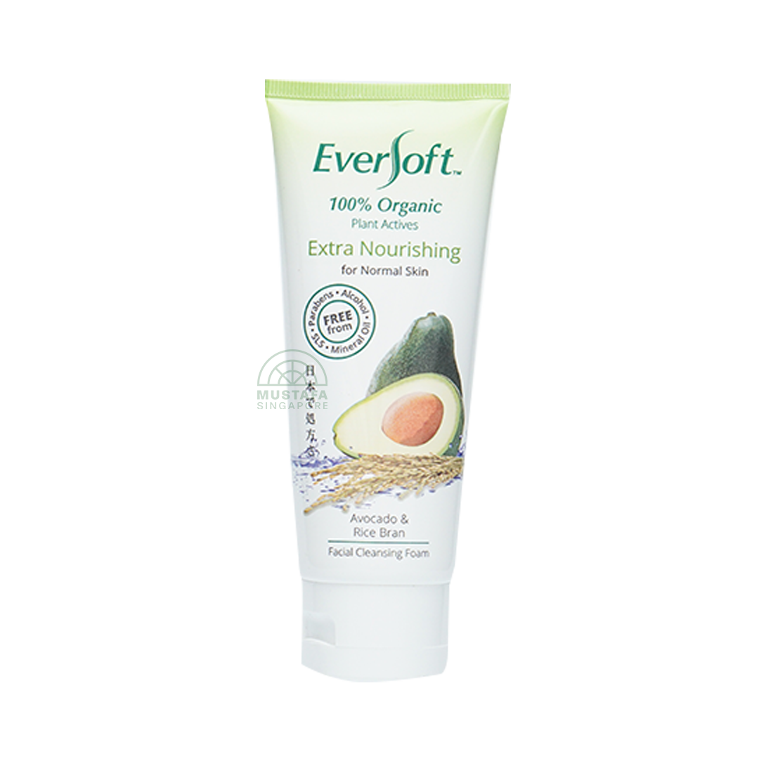 Eversoft Facial Cleanser Organic Avocado & Rice Bran 100g