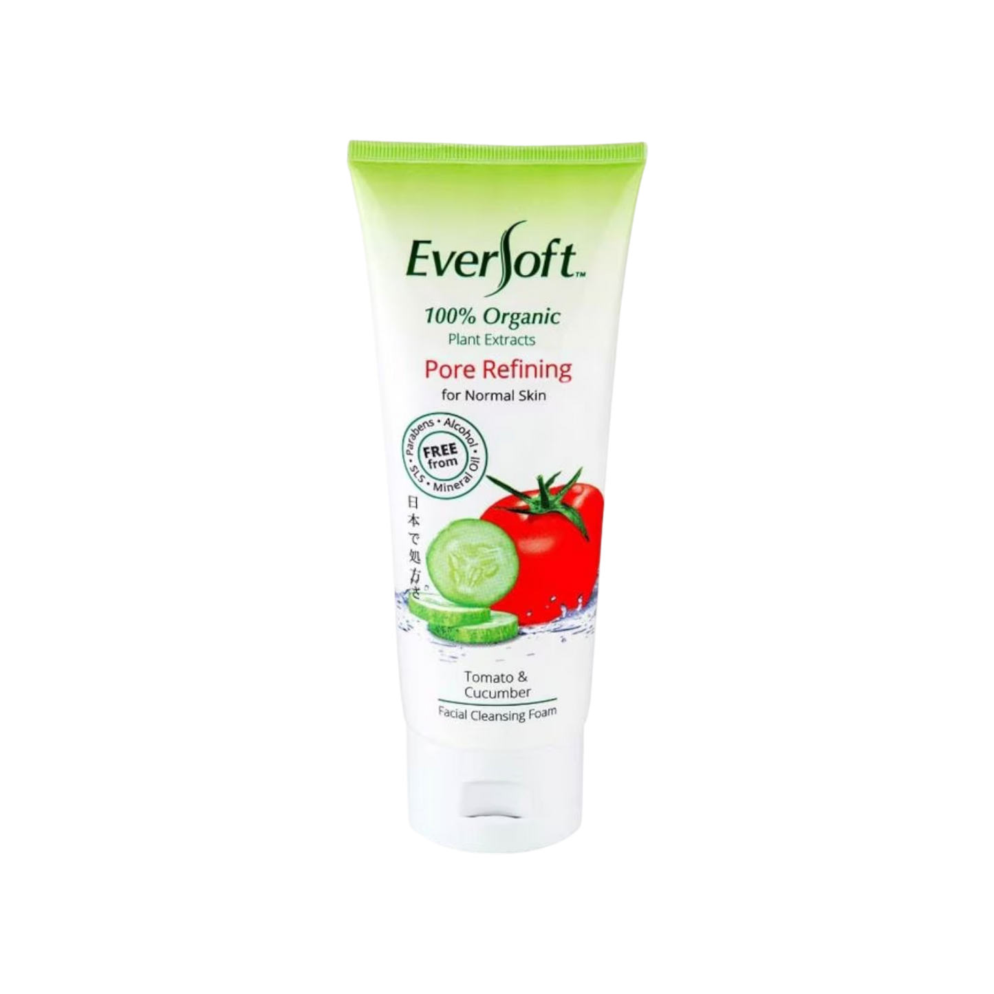 Eversoft Organic Tomato & Cucumber Facial Cleanser Foam 100g